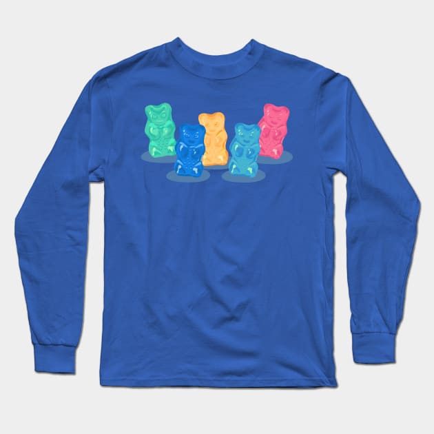 Pastel Gummy Bears Gang Long Sleeve T-Shirt by XOOXOO